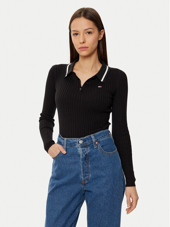 

Облегающий свитер Tommy Jeans, черный
