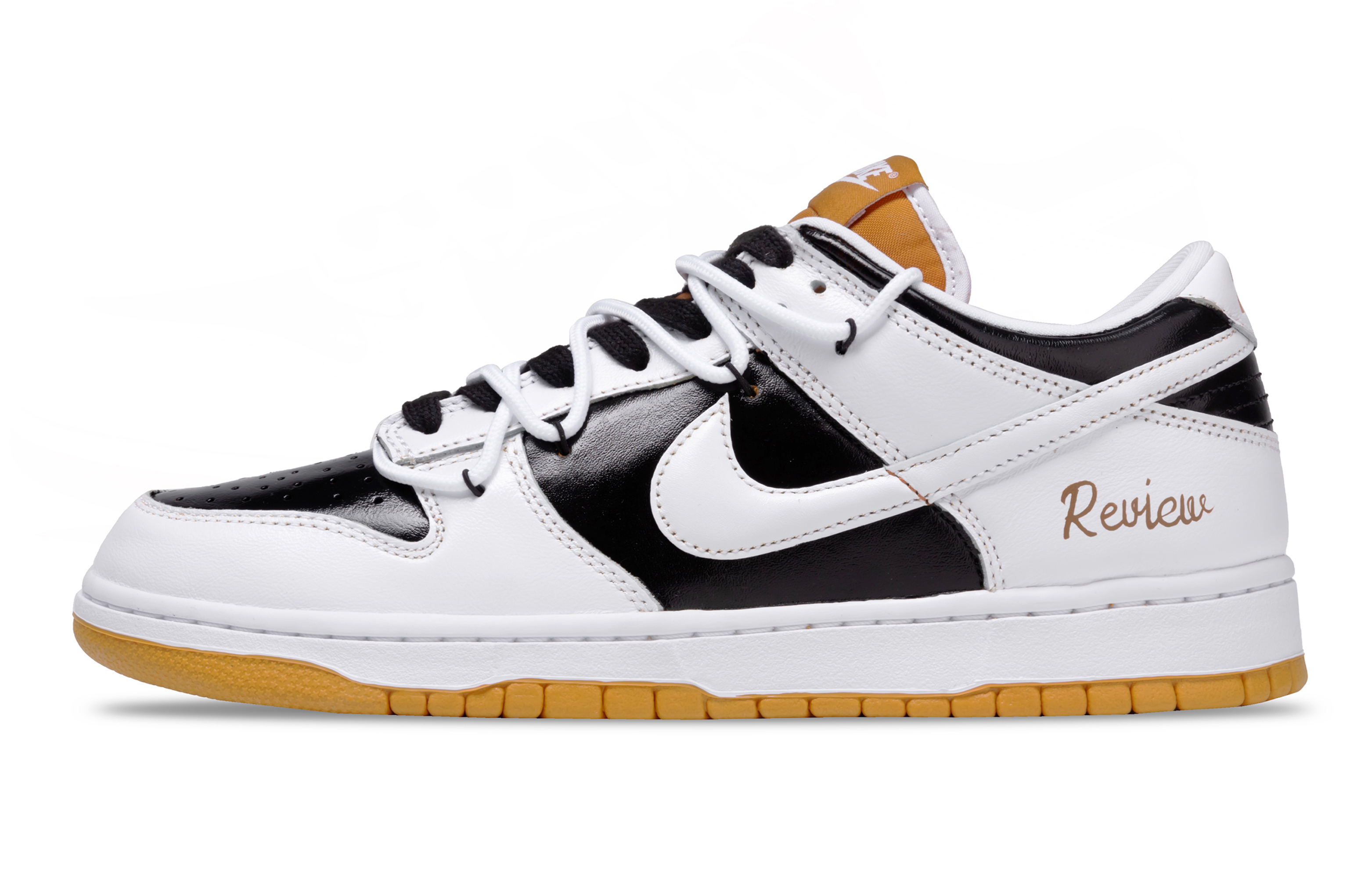 

Nike Кроссовки для скейтбординга Dunk Black White Beat Low Top, мужские, черно-коричневые