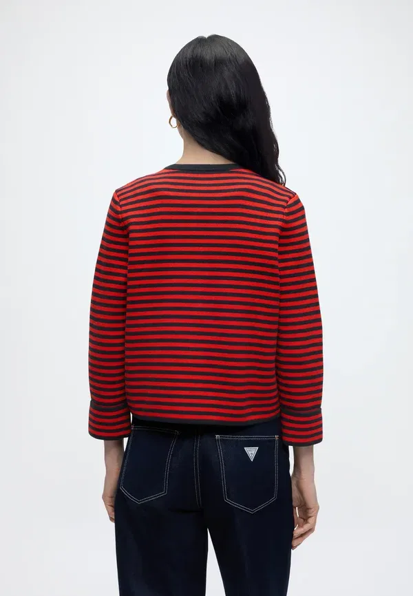 Кардиган Tommy Hilfiger Gold button cardigan, темно-синий/огненно-красный — фото 3