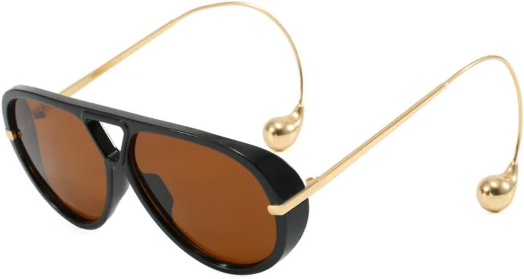 

Роскошные дизайнерские солнцезащитные очки большого размера для женщин и мужчин. Популярные винтажные солнцезащитные очки в стиле панк с двойной перемычкой SZVVBKK, Black Brown