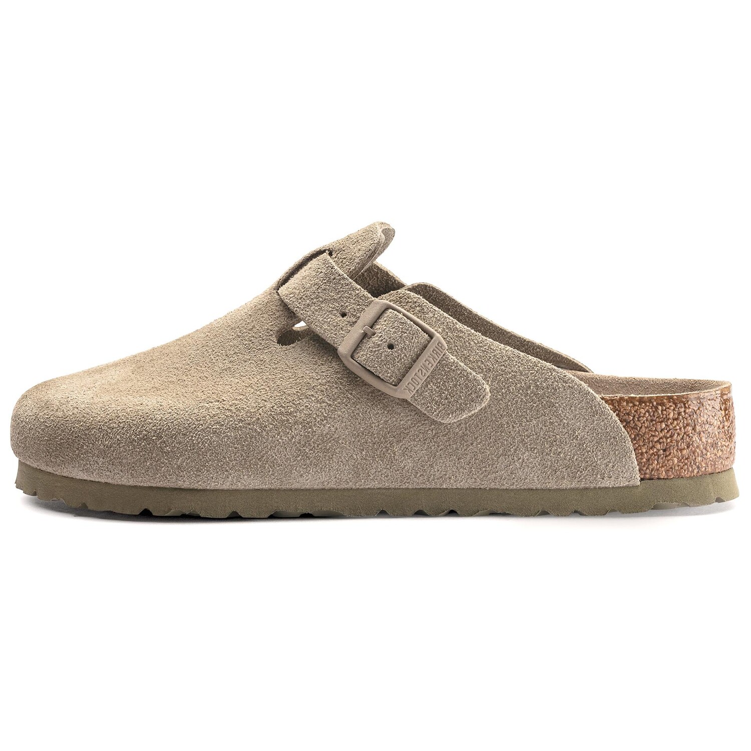 Босоножки с мягкой стелькой цвета замши, выцветшие, хаки Birkenstock