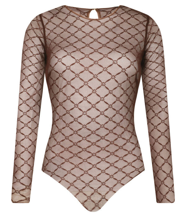 

Боди Elisabetta Franchi Slim Fit, коричневый