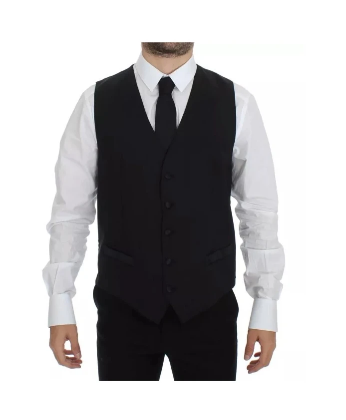 

Жилет из шерстяной смеси Dolce & Gabbana, черный