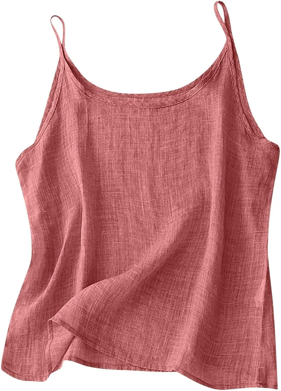 Женский топ на бретелях Cotton Linen, красный