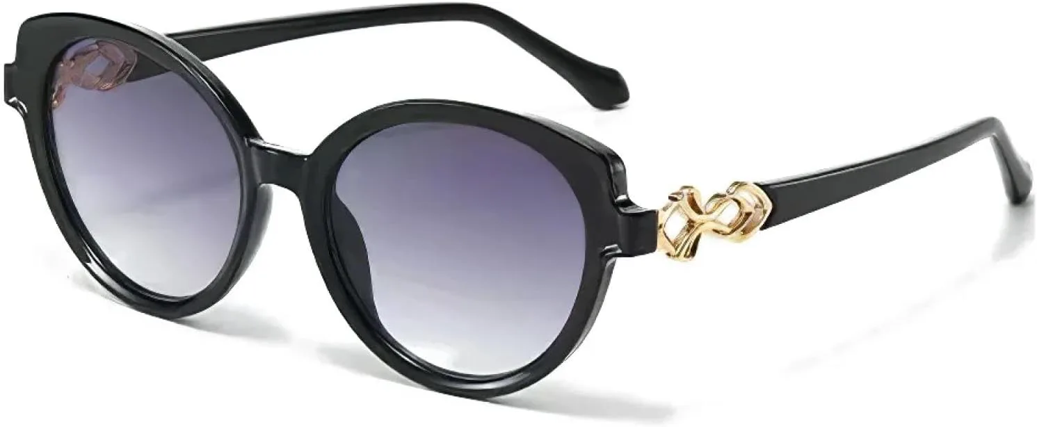 

Модные женские солнцезащитные очки класса люкс в сексуальной оправе «кошачий глаз», винтажные женские очки с защитой от УФ-излучения UV400 TKKTLLT, Double Grey