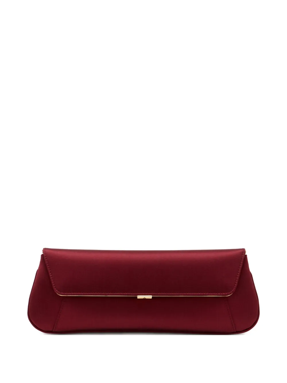 

Атласный клатч с логотипом Amina Muaddi, красный