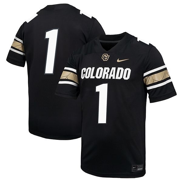 

Мужская футболка #1 black colorado buffaloes throwback game jersey Nike