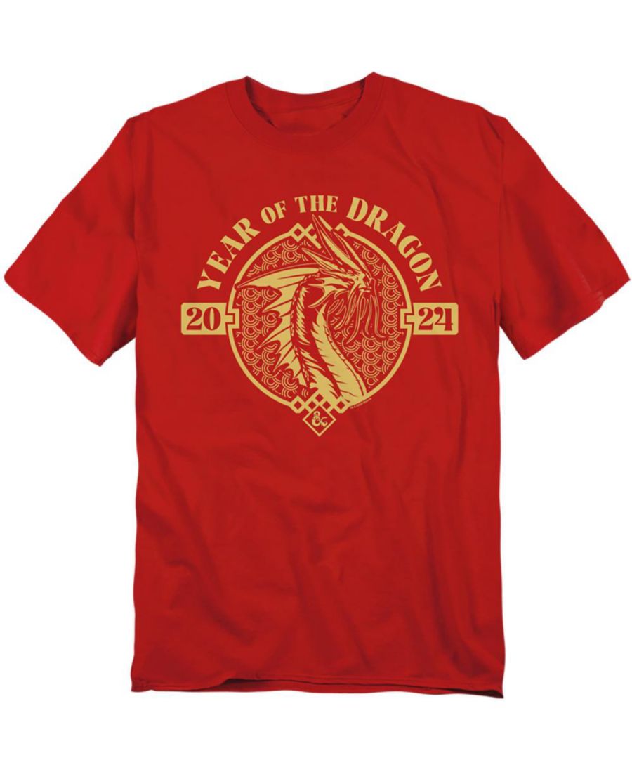 

Мужская футболка Dungeons And Dragons Год Дракона: Золотой Зверь D&D, Red