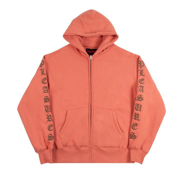 

Худи Pleasures OE Zip Up Hoodie, цвет Rust