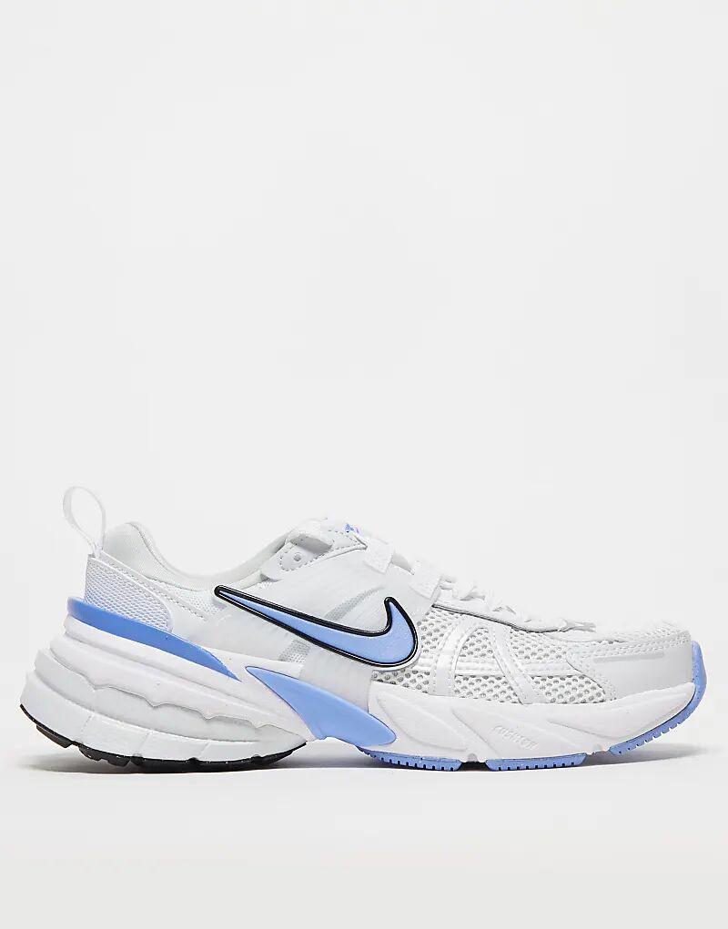 Кроссовки унисекс V2K Run белого и синего цвета Nike — фото 4