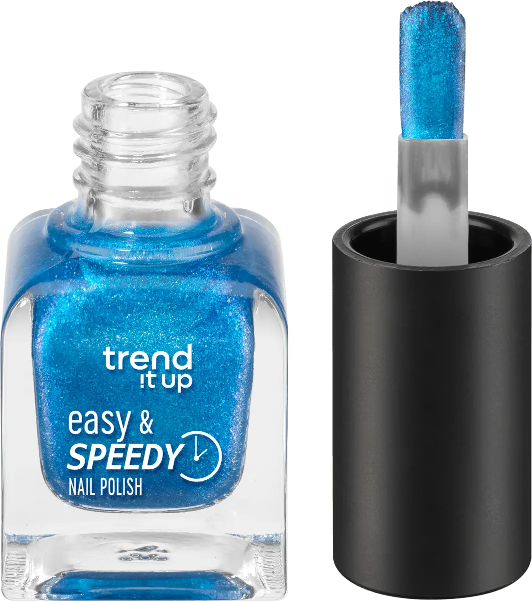 Нагеллак Easy  Лак для ногтей Speedy жемчужно-синий 180 6мл trend !t up — фото 2