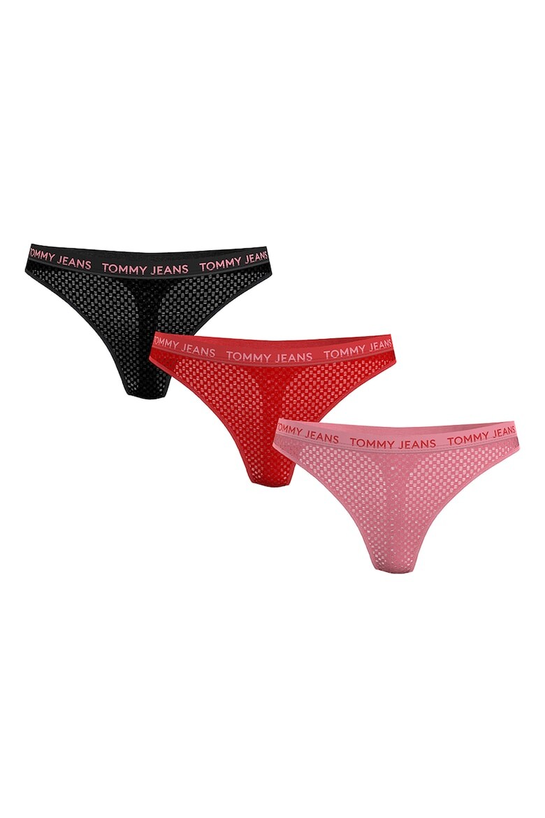 

Комплект женских стрингов Tommy Hilfiger из сетчатого текстиля, 3 пары, красный