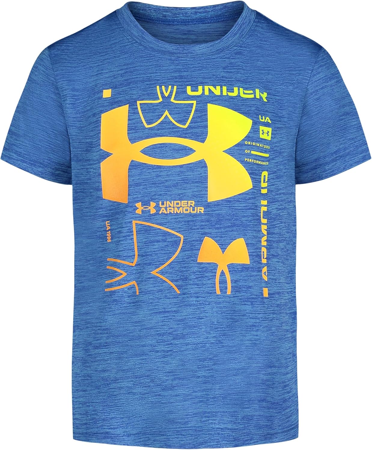 

Футболка Under Armour для мальчиков, круглый вырез, легкая и дышащая, Viral Blue Multi Logo, Синий, Футболка Under Armour для мальчиков, круглый вырез, легкая и дышащая, Viral Blue Multi Logo