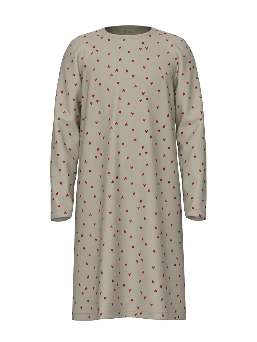 

Name It Пижама "NKFNIGHTGOWN LS PEYOTE HEARTS NOOS", цвет Peyote