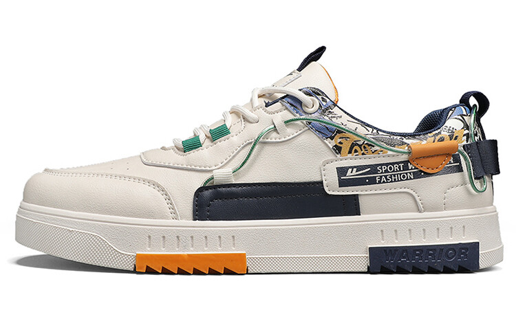

Кроссовки WARRIOR Skateboarding Shoes Men Low-top, белый/зеленый