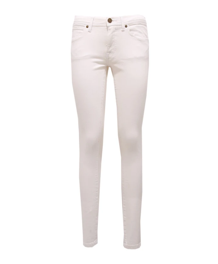 

Белые узкие джинсы с низкой посадкой Burberry, белый