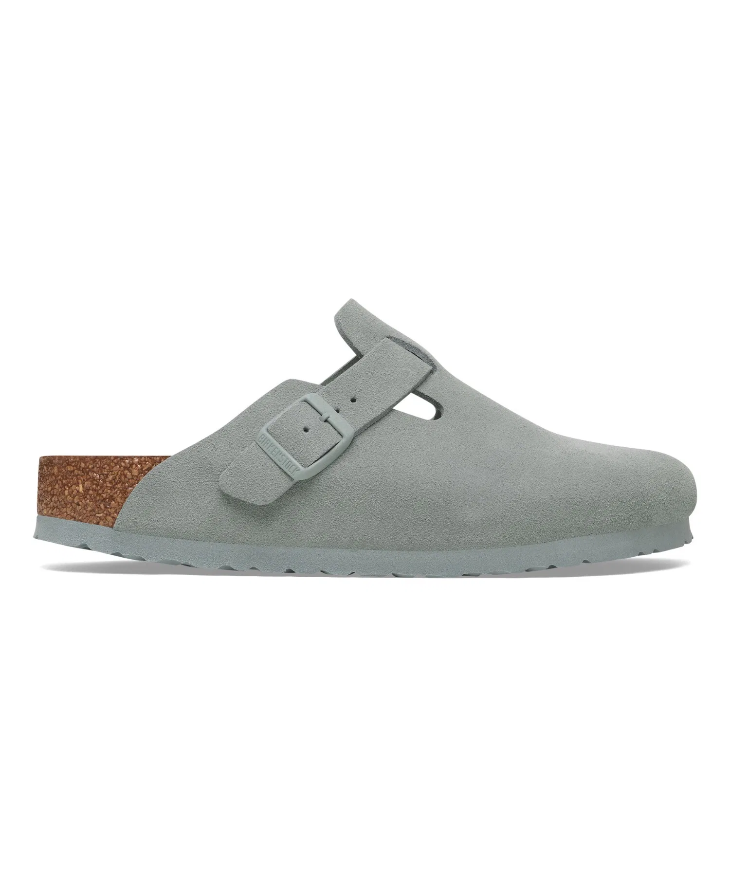 Унисекс сандалии из замши Birkenstock Boston Pure Sage зелёные — фото 2