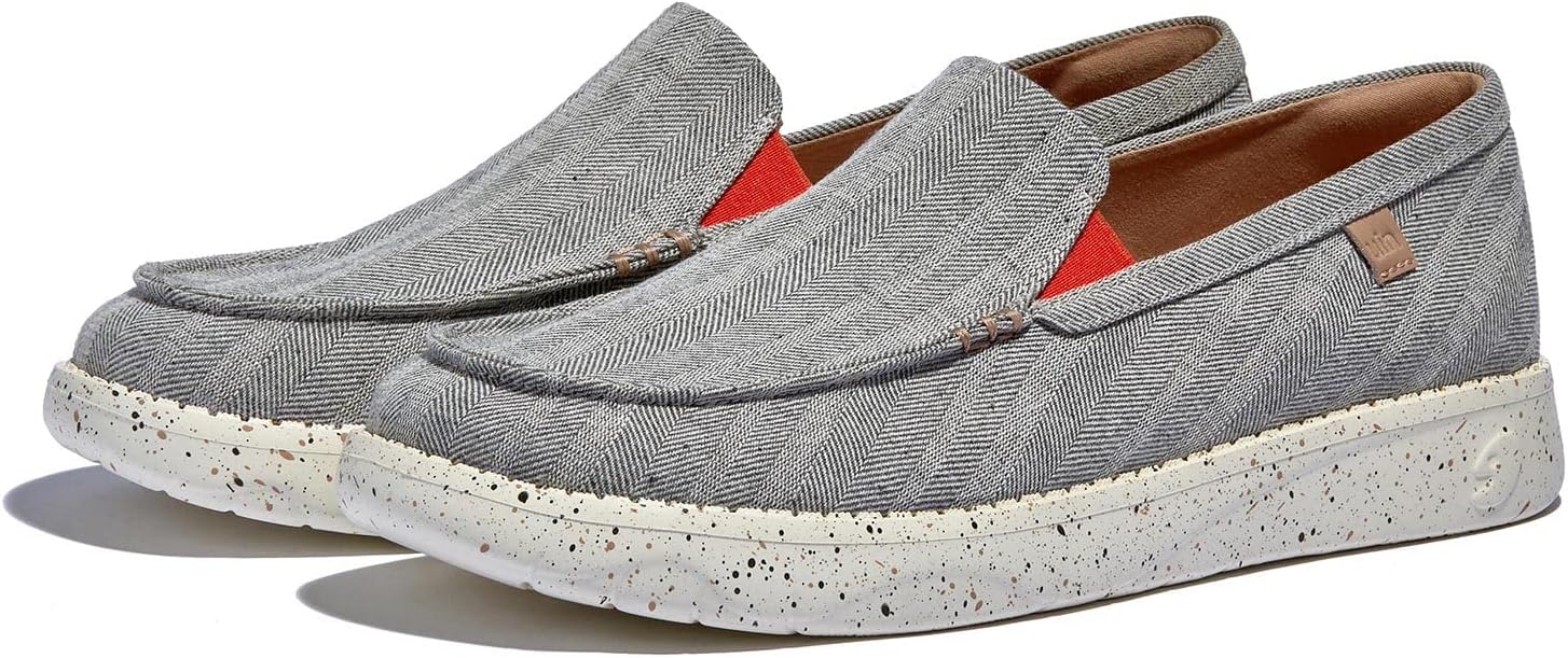 

Мужские лоферы UIN с художественной росписью, слипоны для повседневной носки и путешествий, легкие и удобные, кроссовки для ходьбы, серия Tarragona, светло-серый