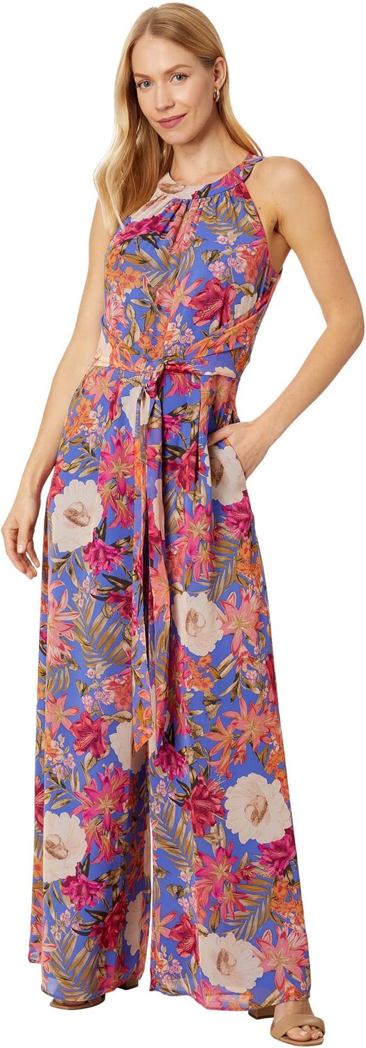 

Юбка Vince Camuto Printed Chiffon Halter Jumpsuit, цвет Porcelain Blue