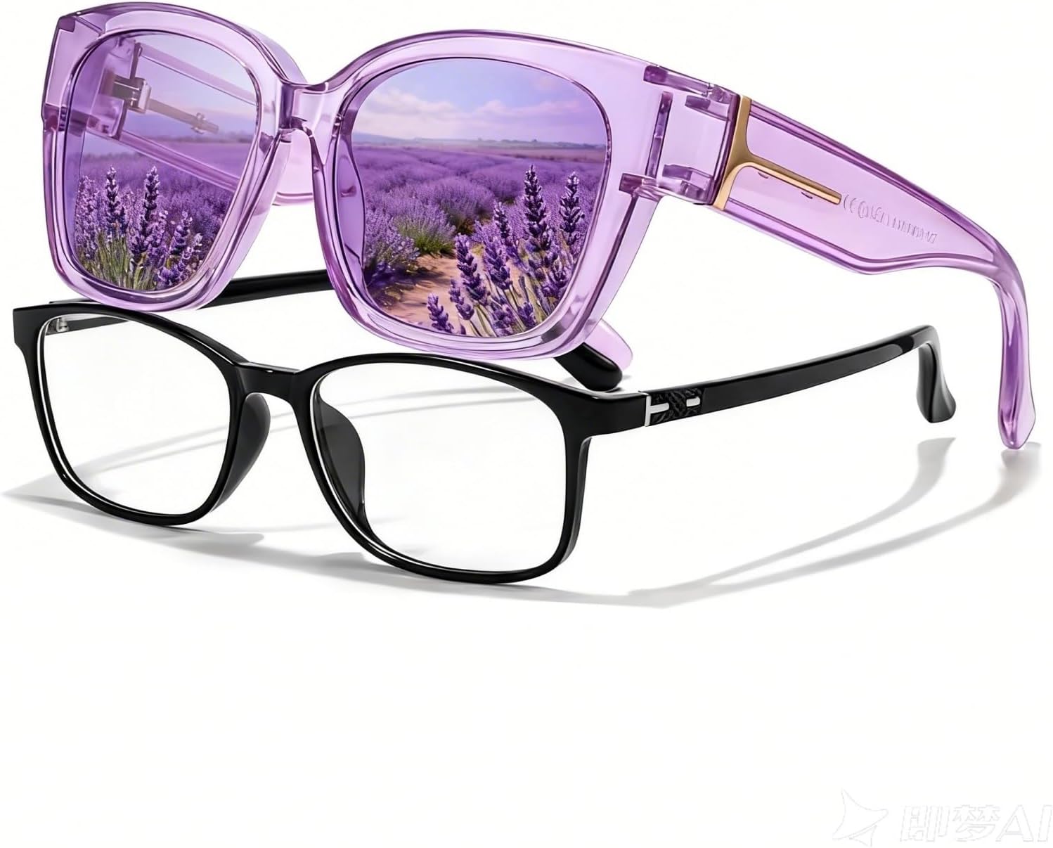 

Солнцезащитные очки Chicid Mirrored Fit Over Sunglasses для женщин и мужчин, поляризованные, увеличенного квадратного размера, с защитой от УФ-излучения, A03 Purple Frame/Purple Mirrored Lens