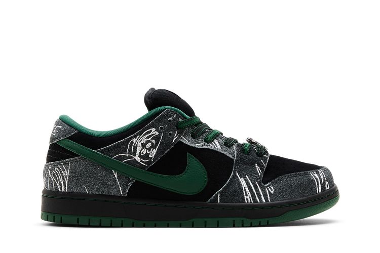 

Кроссовки Nike THERE Skateboards x Dunk Low SB Ultra Humanized, черный