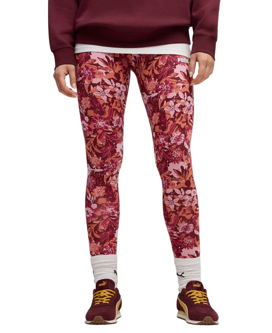 

Женские леггинсы средней посадки с цветочным принтом Puma, Ruby Shimmer