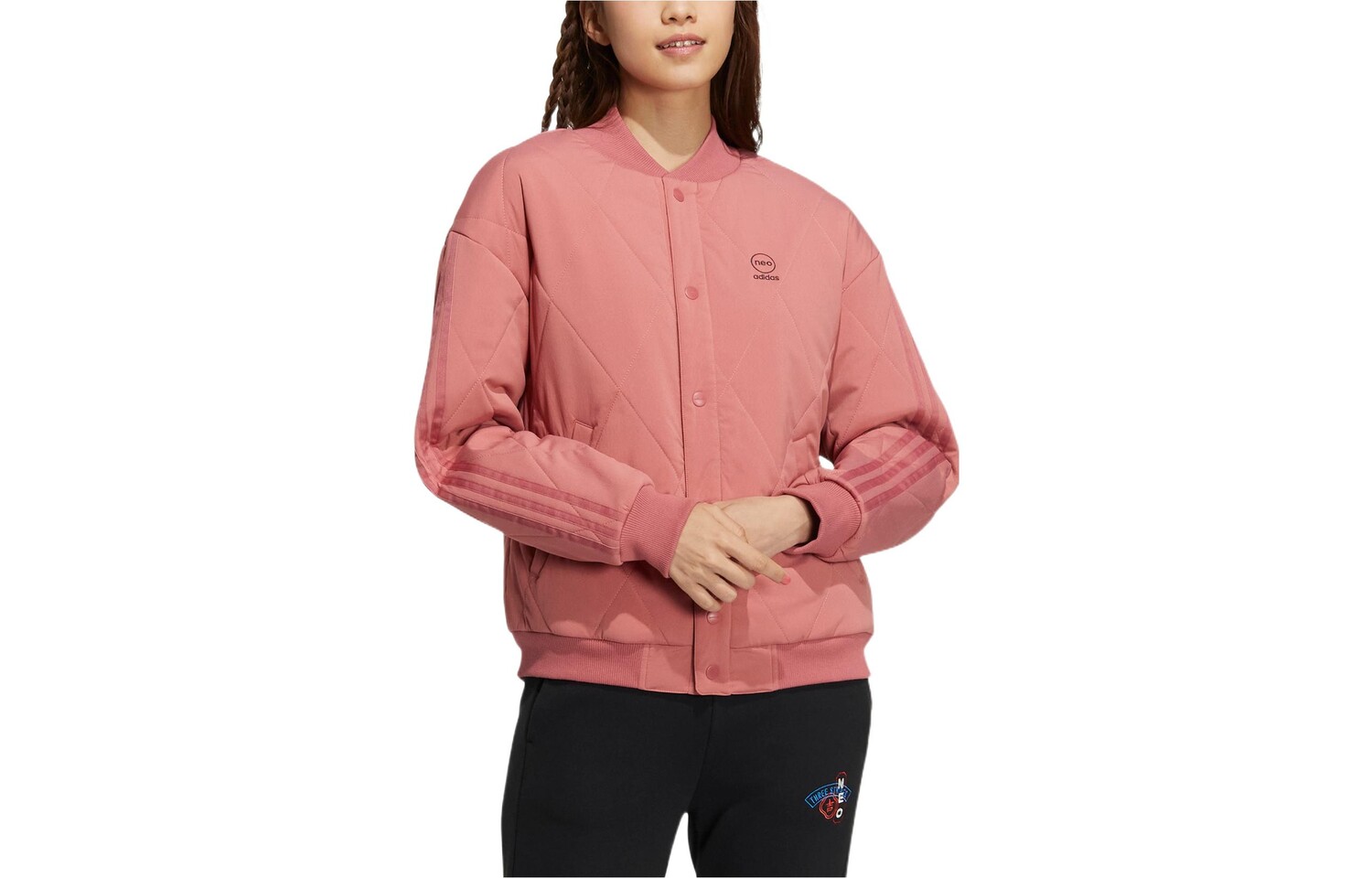 

Стеганая куртка женская розовый Adidas Neo, розовый