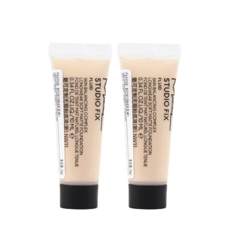 

Набор пробников жидкой тональной основы Flawless легко растушевывается матовый выравнивает тон кожи 5мл*4+насадки-дозаторы MAC