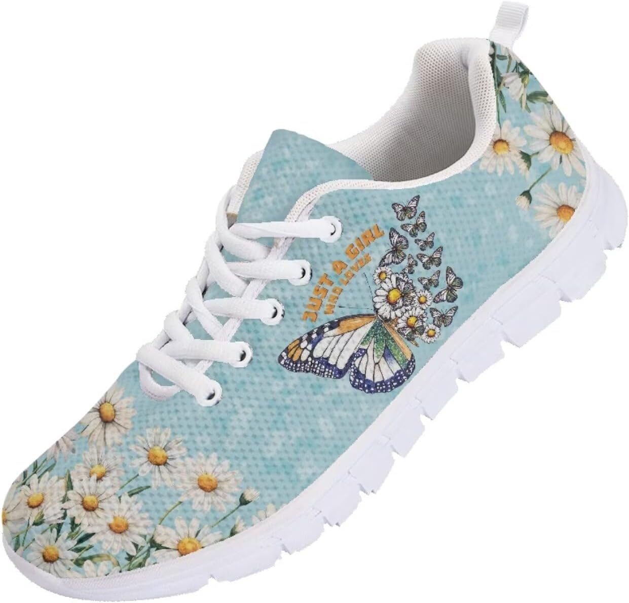 

Кроссовки с американским флагом и рисунком розы, легкие кеды для мужчин и женщин, для бега, прогулок и тенниса на 4 июля, День независимости Getelinseng, Butterfly Daisy