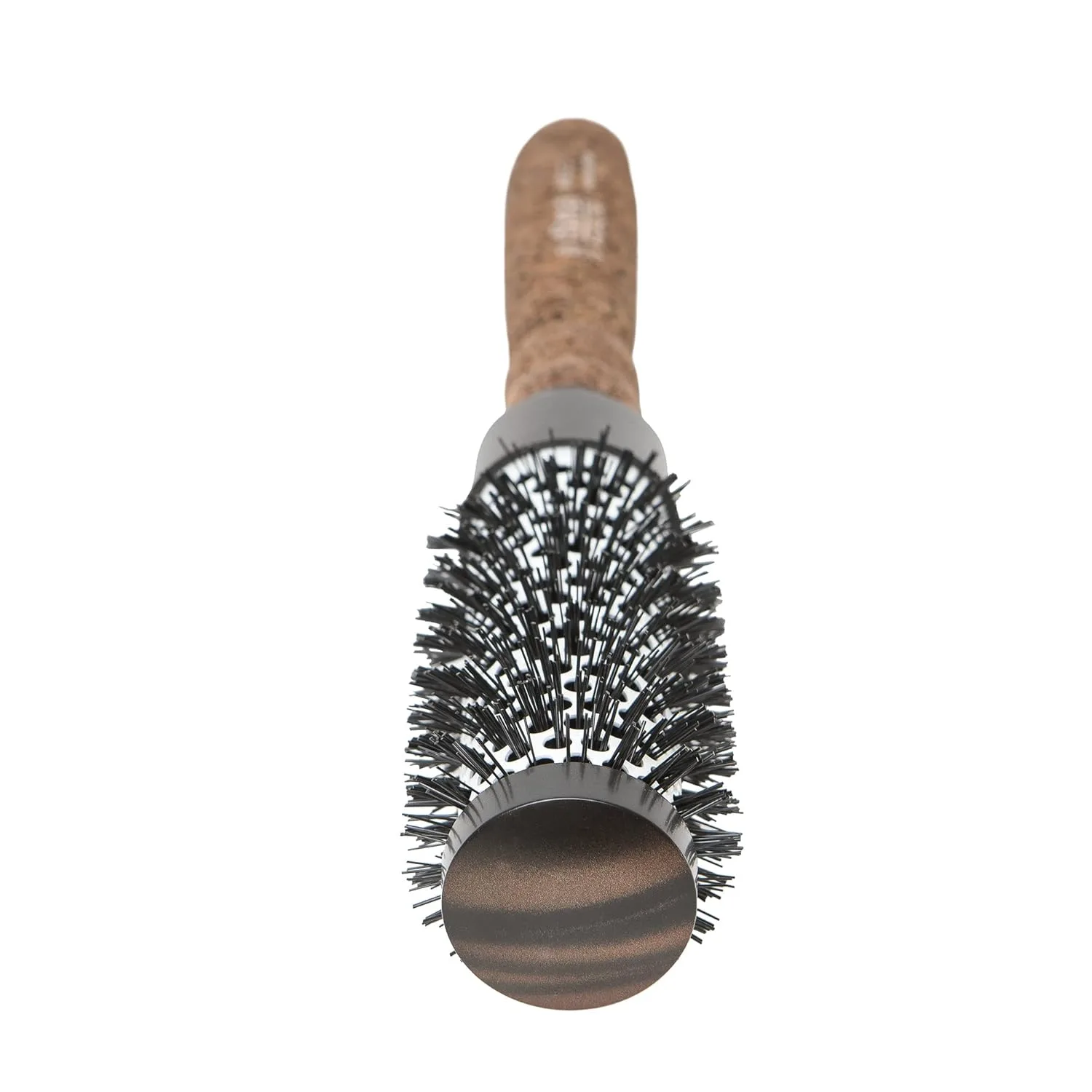 Керамическая круглая щетка Ibiza Hair (серия CC) с щетиной из углеродного волокна и нейлона, эргономичная ручка из пробки, термостойкая ионная конструкция для уменьшения пушистости и статики, подходит для всех типов волос CC3, 50 мм — фото 2