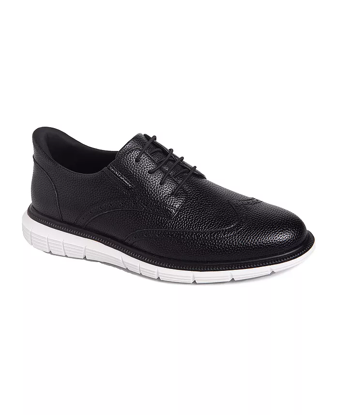 

Hill Street Оксфорды Wingtip с технологией Hands-Free Slip On из кожи Marc Joseph New York, черный