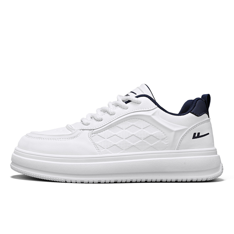 

WARRIOR Кроссовки для скейтбординга мужские Coverage Slip Resistant Abrasion Resistant Balance Support Low top белые и темно-синие