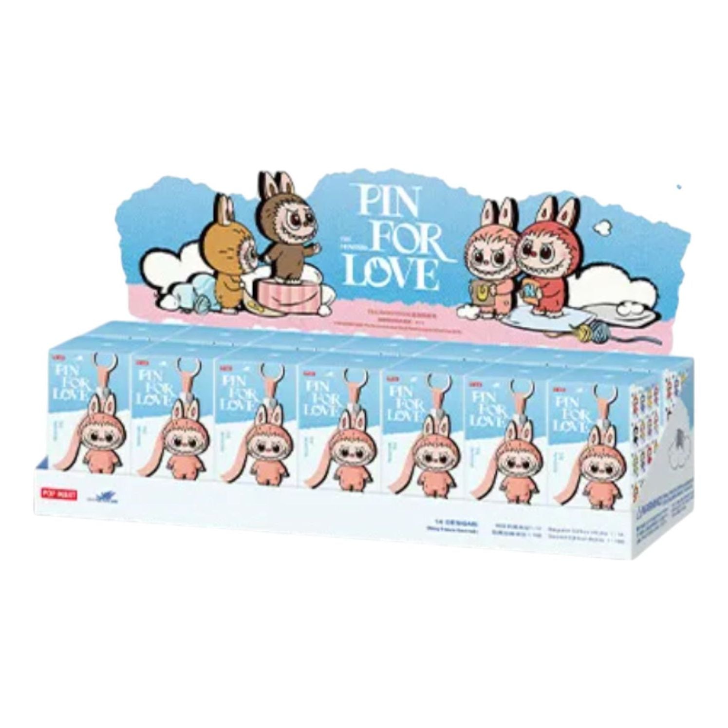 

Лабубу Pop Mart The Monsters Labubu Pin for Love Plush Pendant Blind Box (N-Z) (14 Blind Boxes)