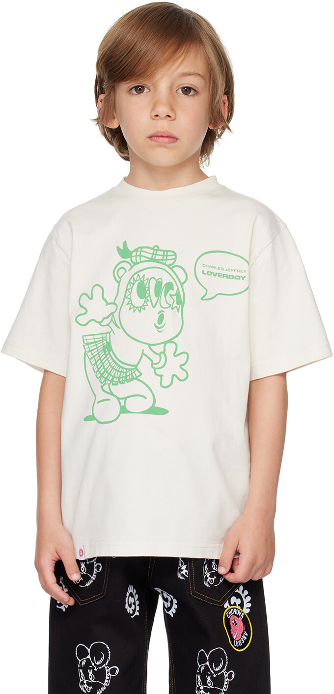

Футболка с рисунком от Kids Off-White Childs Charles Jeffrey LOVERBOY
