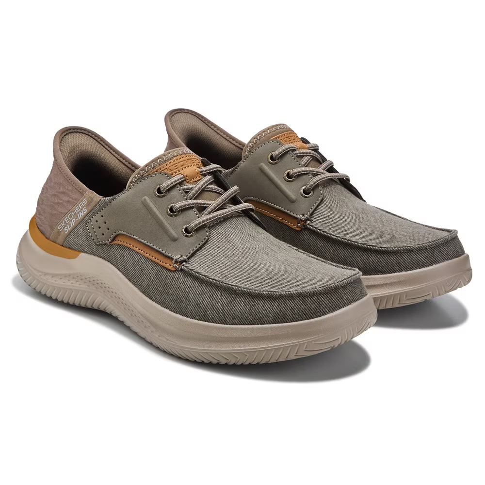 

Slip-Ins niko bungee lace moc toe slip on Skechers, коричневый