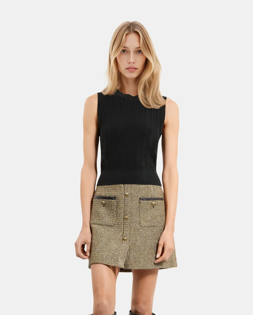 

Женский трикотажный топ без рукавов The Kooples, черный