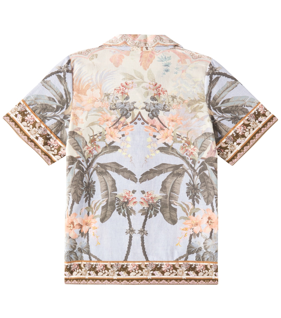 Платье из хлопка с цветочным принтом Wylie Zimmermann Kids, Blue Floral — фото 4