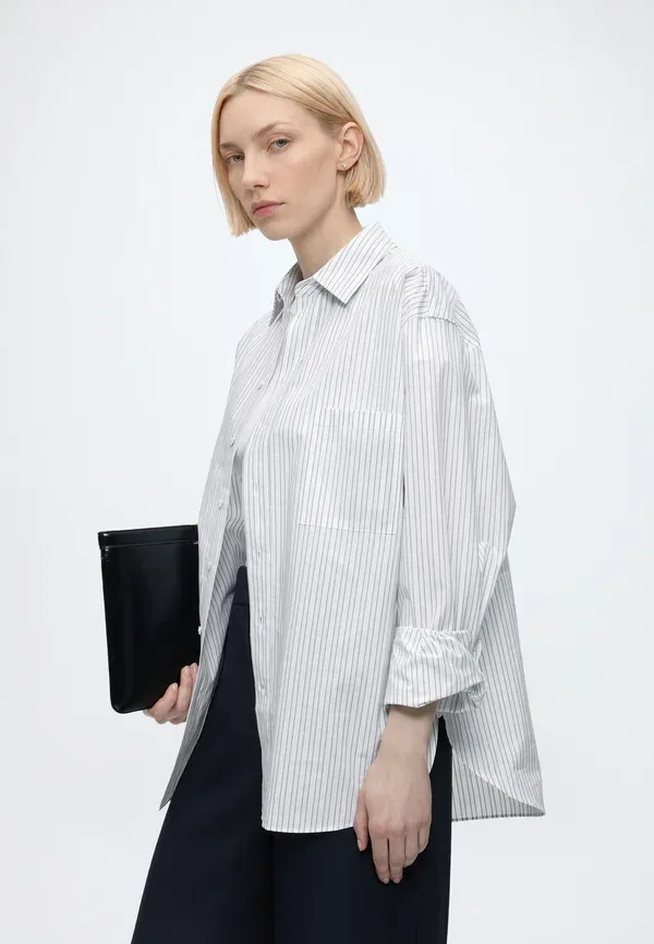 Блуза Saturday button down Boss, светло-сиреневый — фото 4