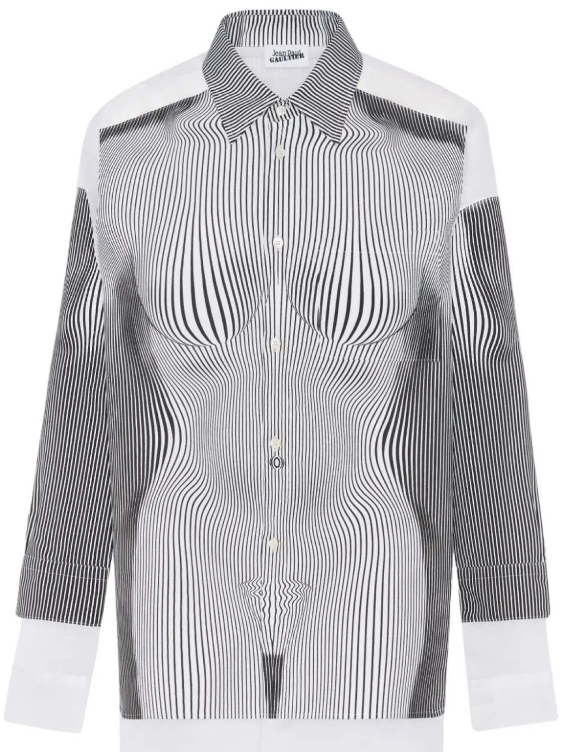 

Рубашка Jean Paul Gaultier The Petit Grand Pinstripe Body Morphing, белый