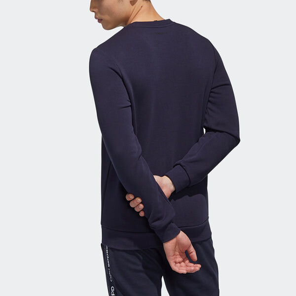 Толстовка neo m fav sw printing athleisure casual sports round neck pullover blue Adidas, синий — фото 4