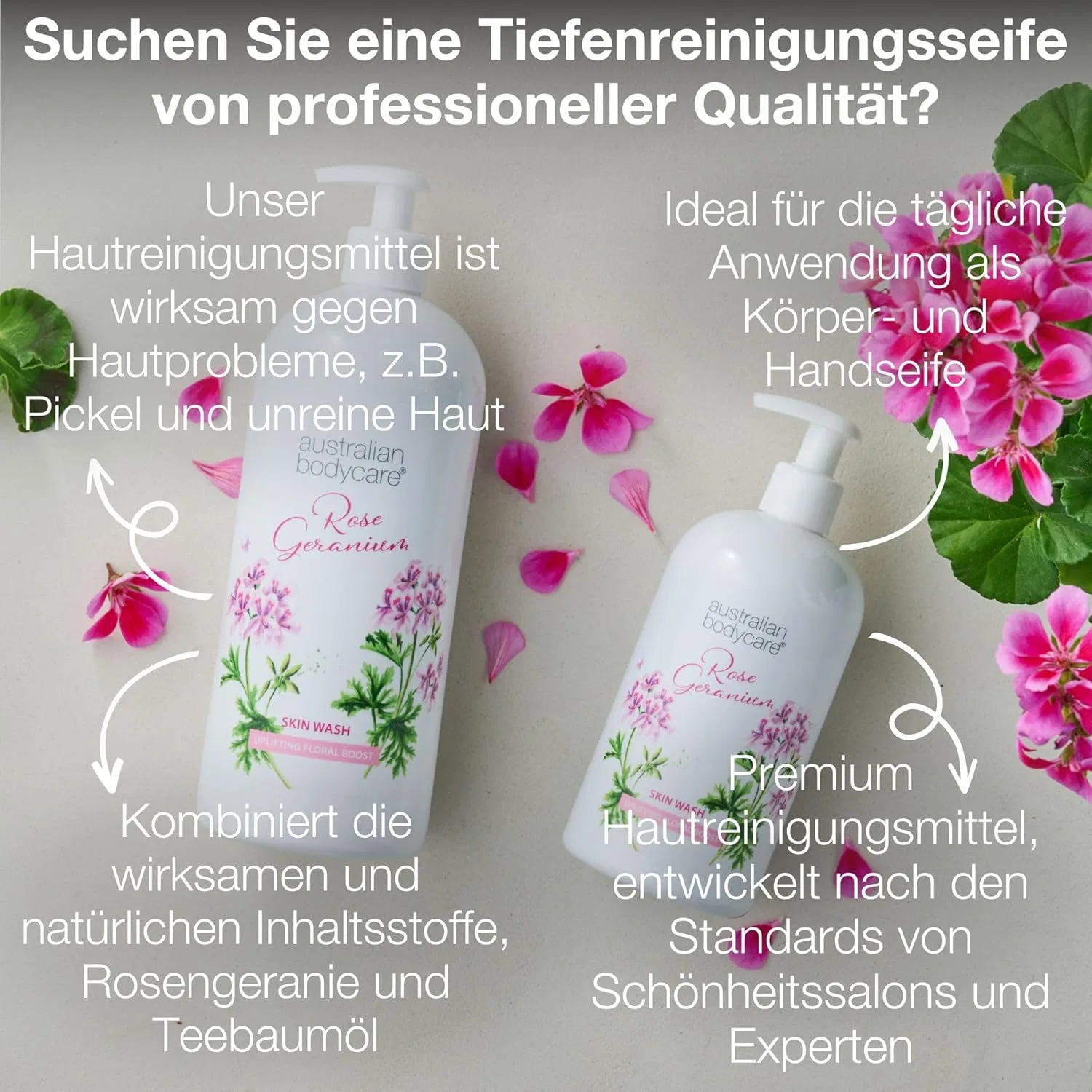 Гель для душа Australian Bodycare Skin Wash Professional с маслом чайного дерева и розой, 500 мл Australian Bodycare — фото 2