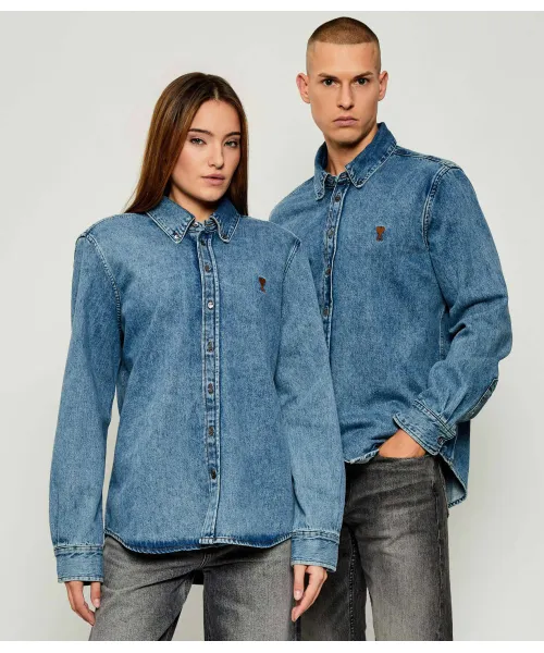 

Рубашка Regular fit Ami Paris, синий