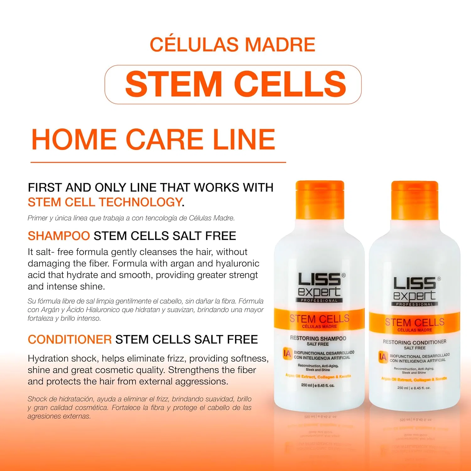 Восстанавливающий шампунь Liss Expert Stem Cells, 250 мл Liss Expert Professional — фото 3