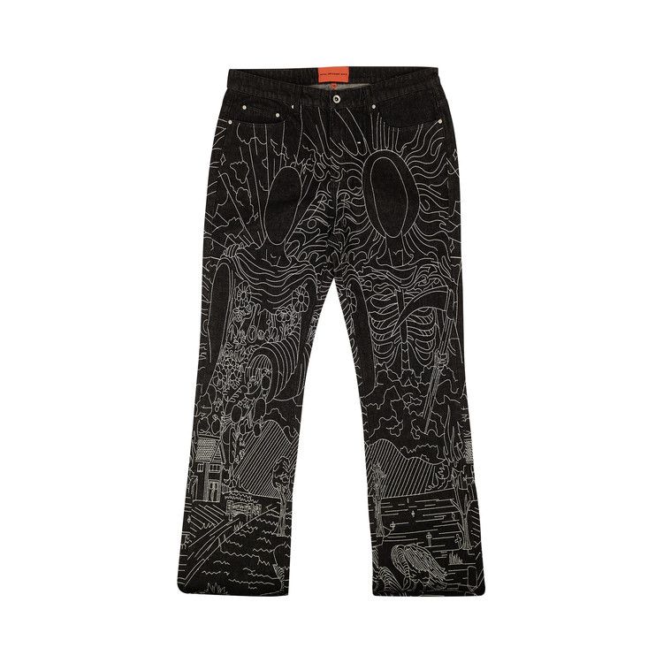 

Брюки Who Decides War Duality Coal Embroidered Denim, Black
