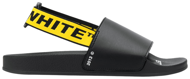 

Шлепанцы Off-White Industrial Strap Sliders 'Black', черный