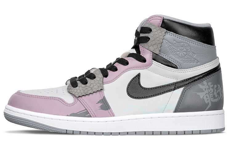 

Кроссовки Air Jordan 1 Vintage Basketball Shoes Unisex High-top Purple/grey/white, светло-фиолетовый