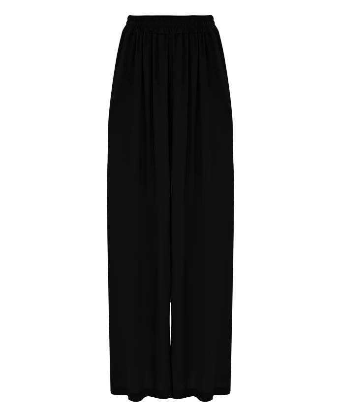 

Серые брюки свободного кроя со складками Kocca, черный