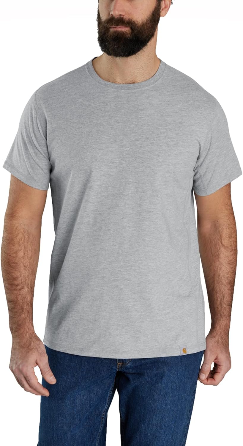 

Мужская легкая футболка Carhartt свободного кроя с коротким рукавом, Heather Grey, Серый, Мужская легкая футболка Carhartt свободного кроя с коротким рукавом, Heather Grey