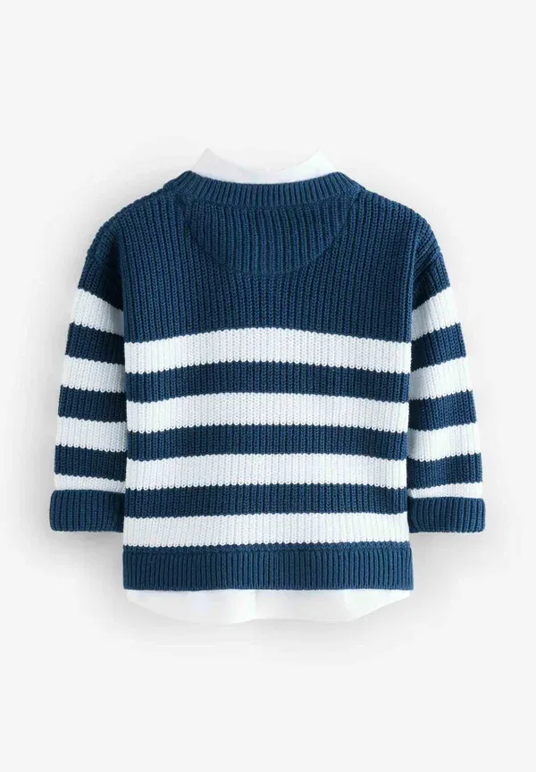 Джемпер Mock Next, navy stripe, синяя полоска — фото 2