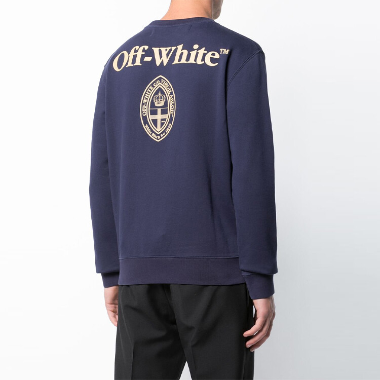 Ss20 Толстовка мужская темно-синяя Off-White, темно-синий — фото 4